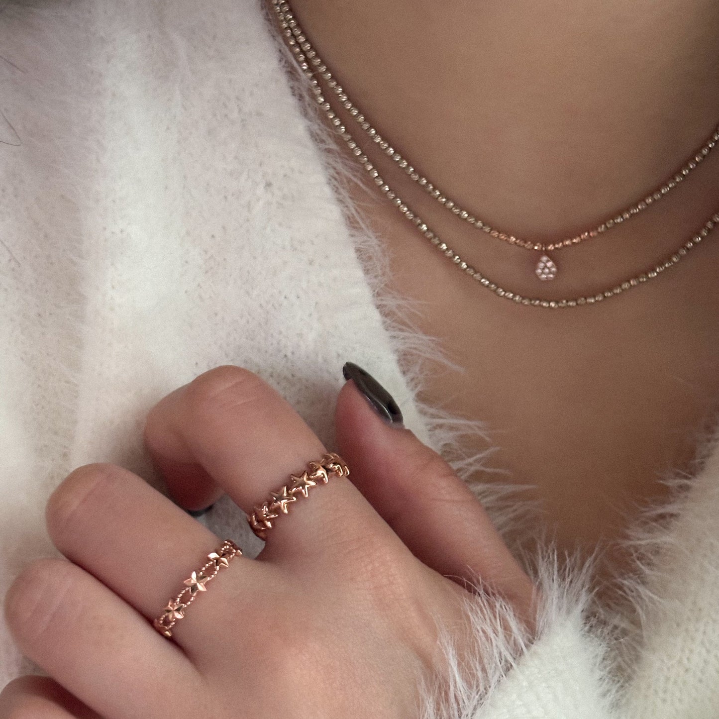 Double Band Star Ring