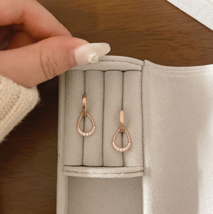 Double Circle Drop Earrings