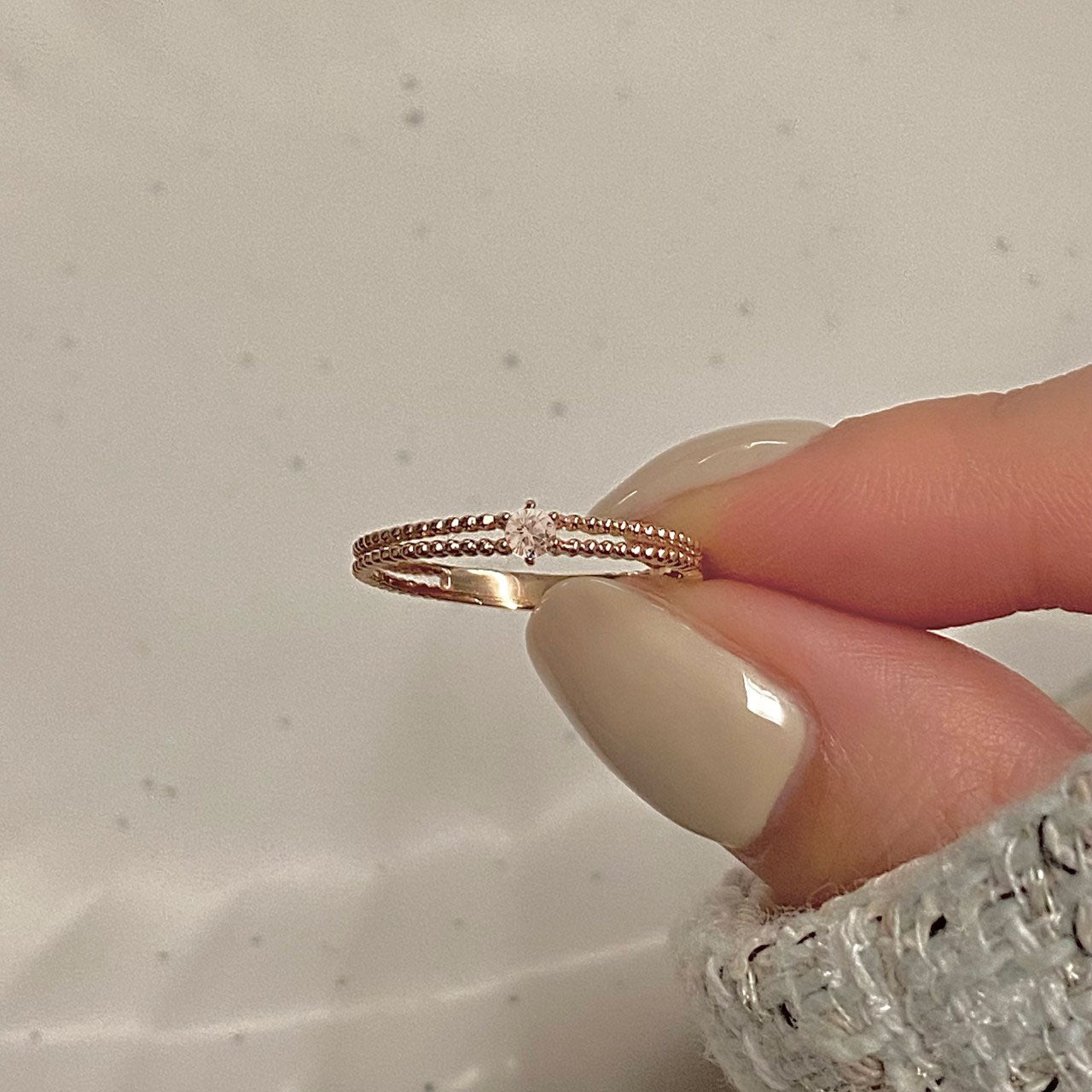 Double Line Diamond Ring