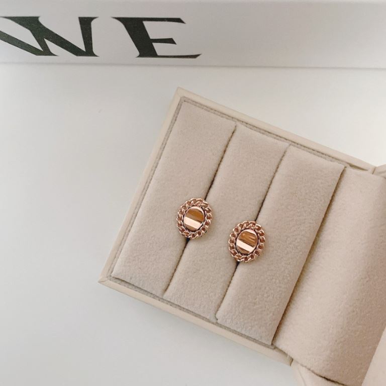 Coin Chain Hoop Earring