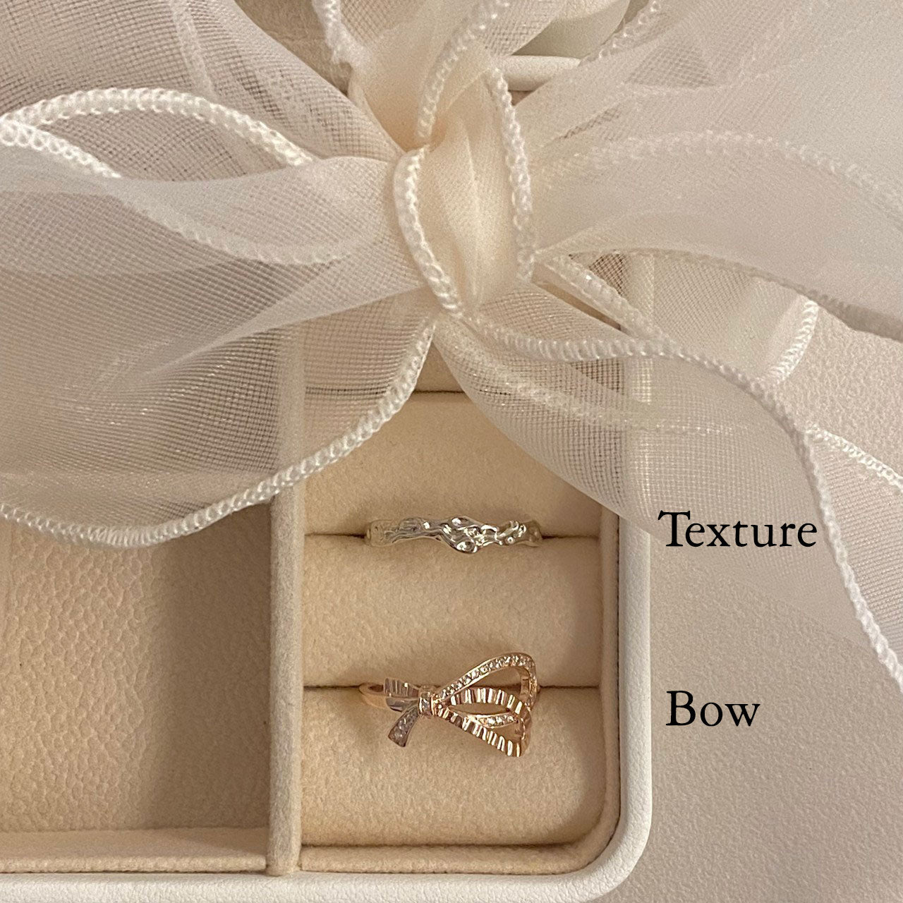 Bow and Texture Ring