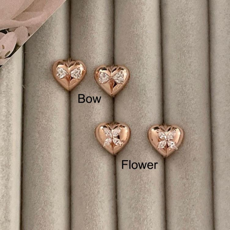 Heart Huggie Earrings