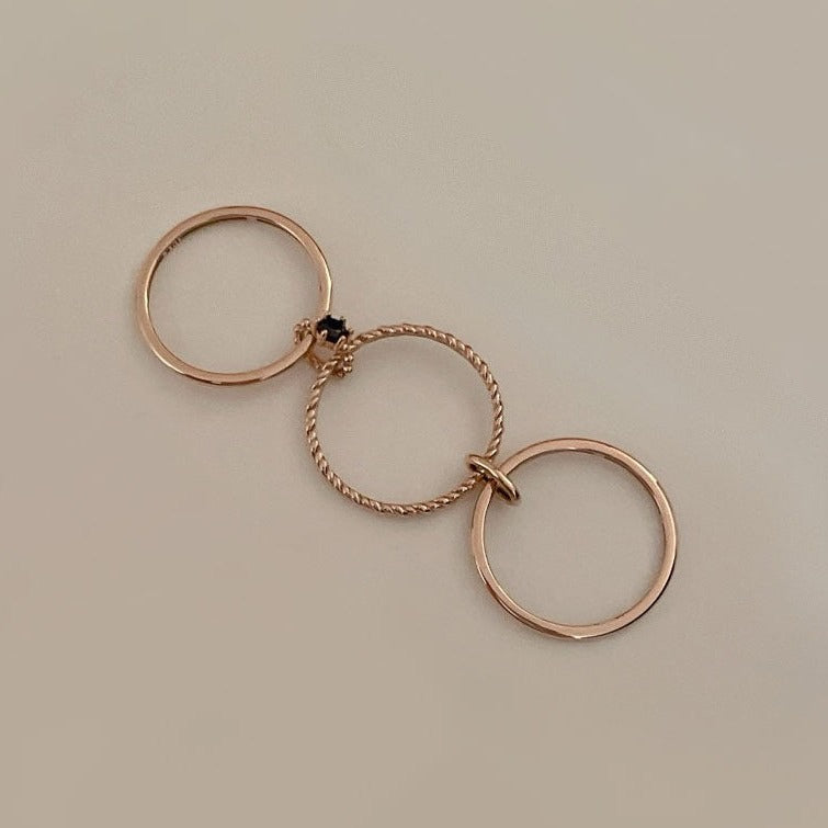 Blue P. Three Connector Ring