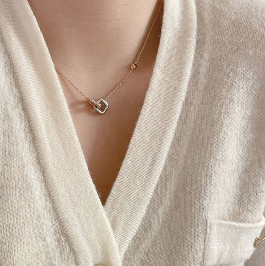 Double Square Necklace