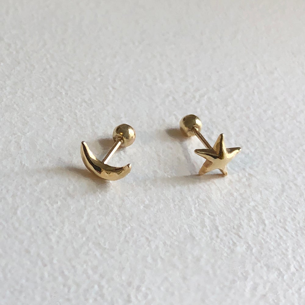 Moon and Star Piercing Set