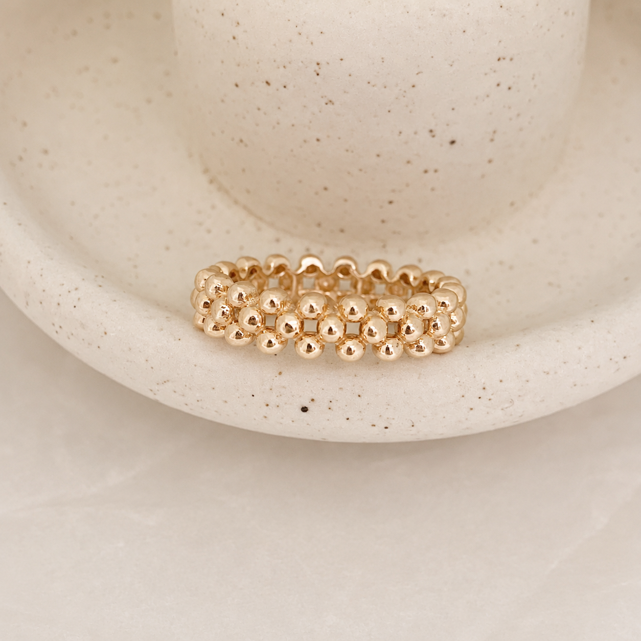 Beaded Bubble Ring