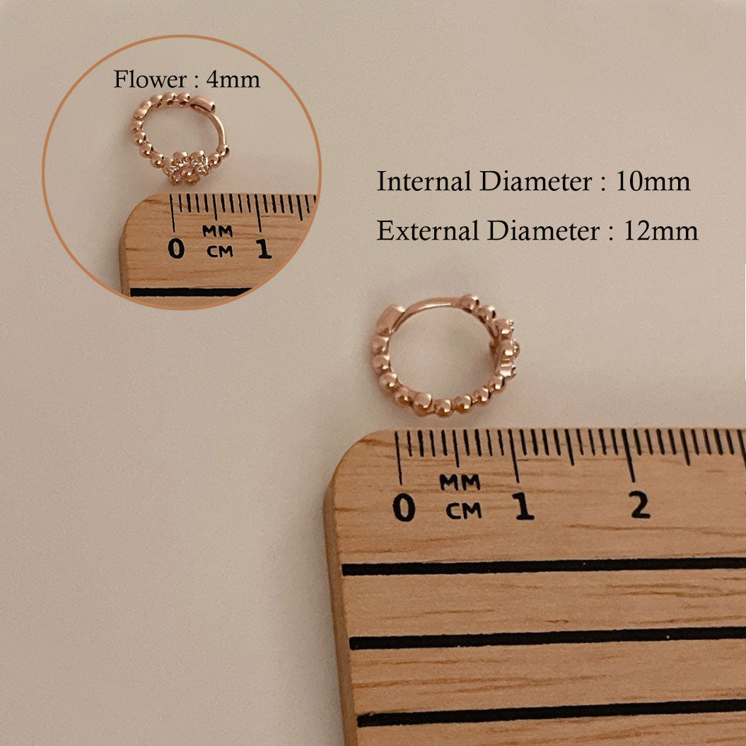 Flower Hoop Earrings