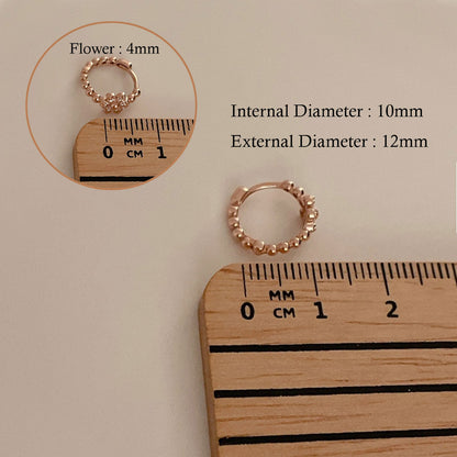 Flower Hoop Earrings