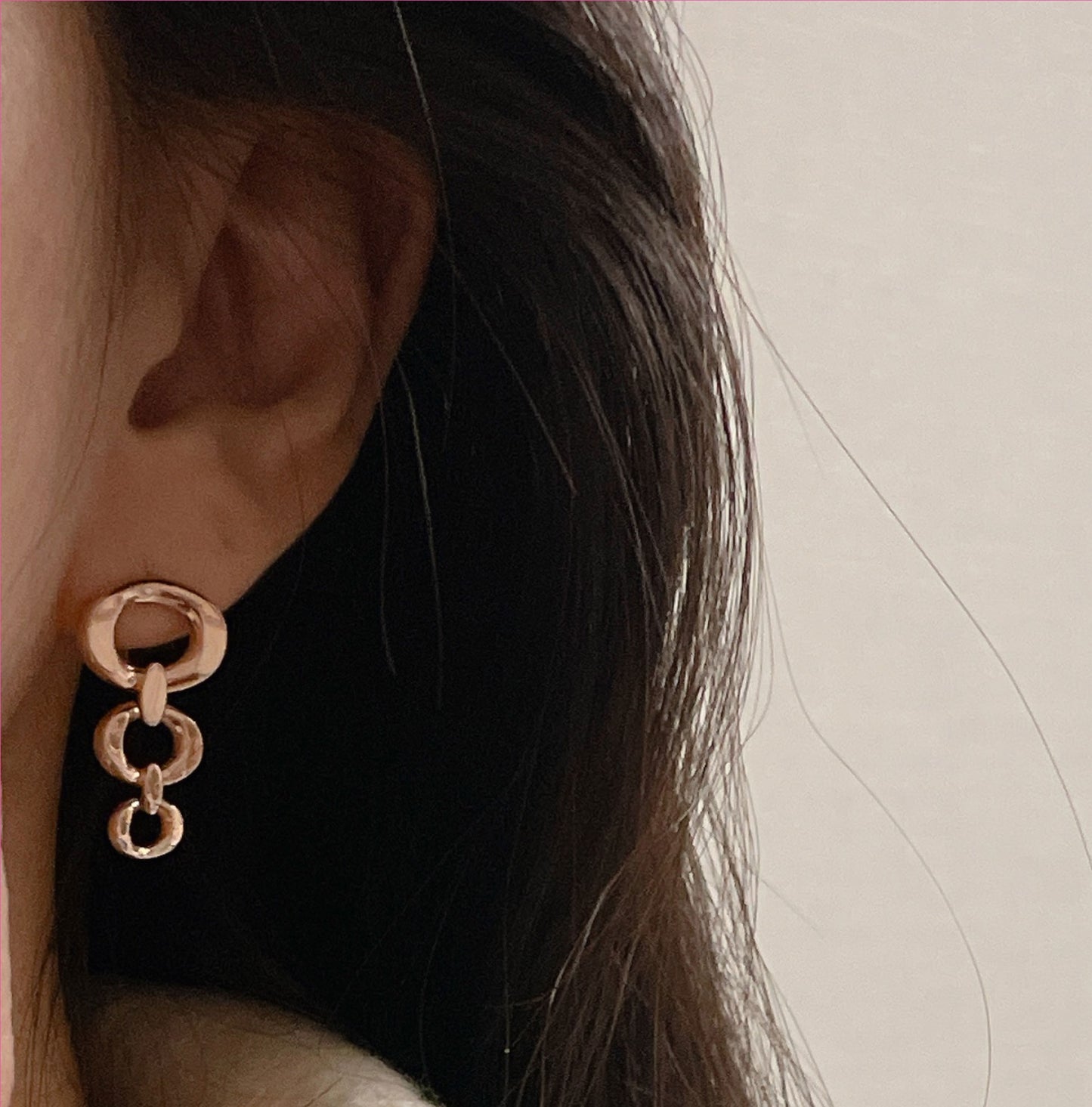 Triple Drop Link Earrings