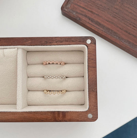 Beaded Zigzag Ring