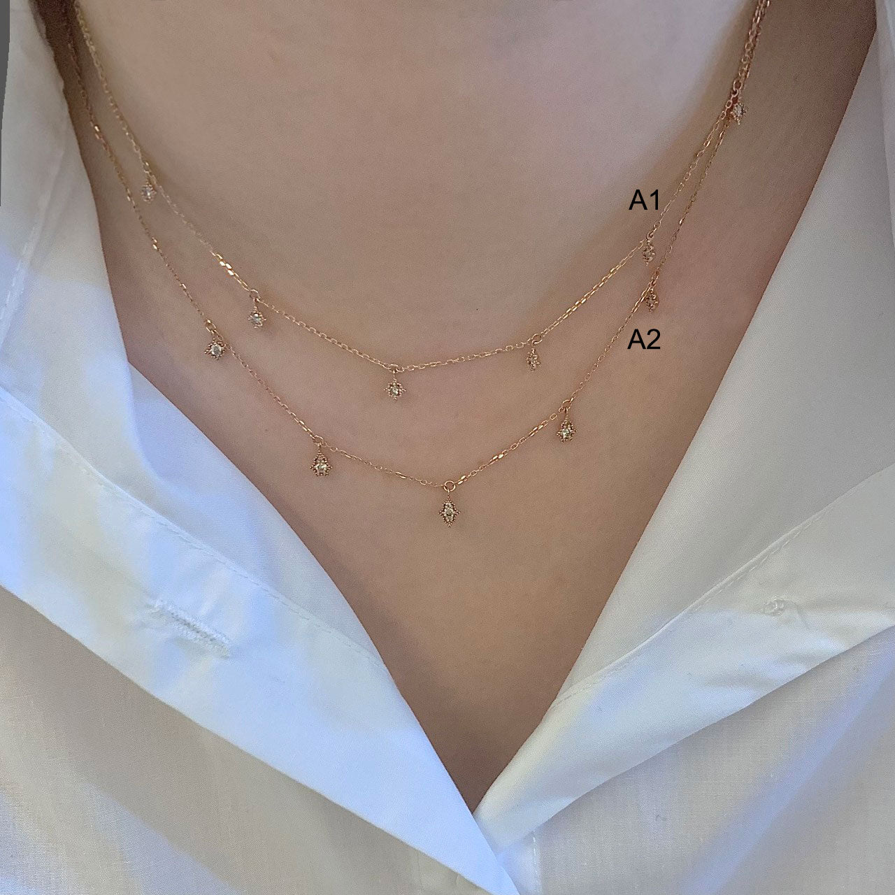 Diamonds Station Necklace
