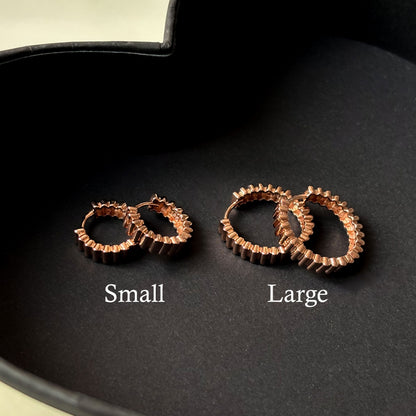 Ribbed Hoop Earrings