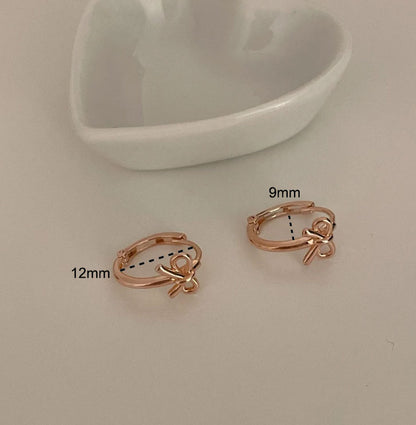 Bow Huggie Earrings