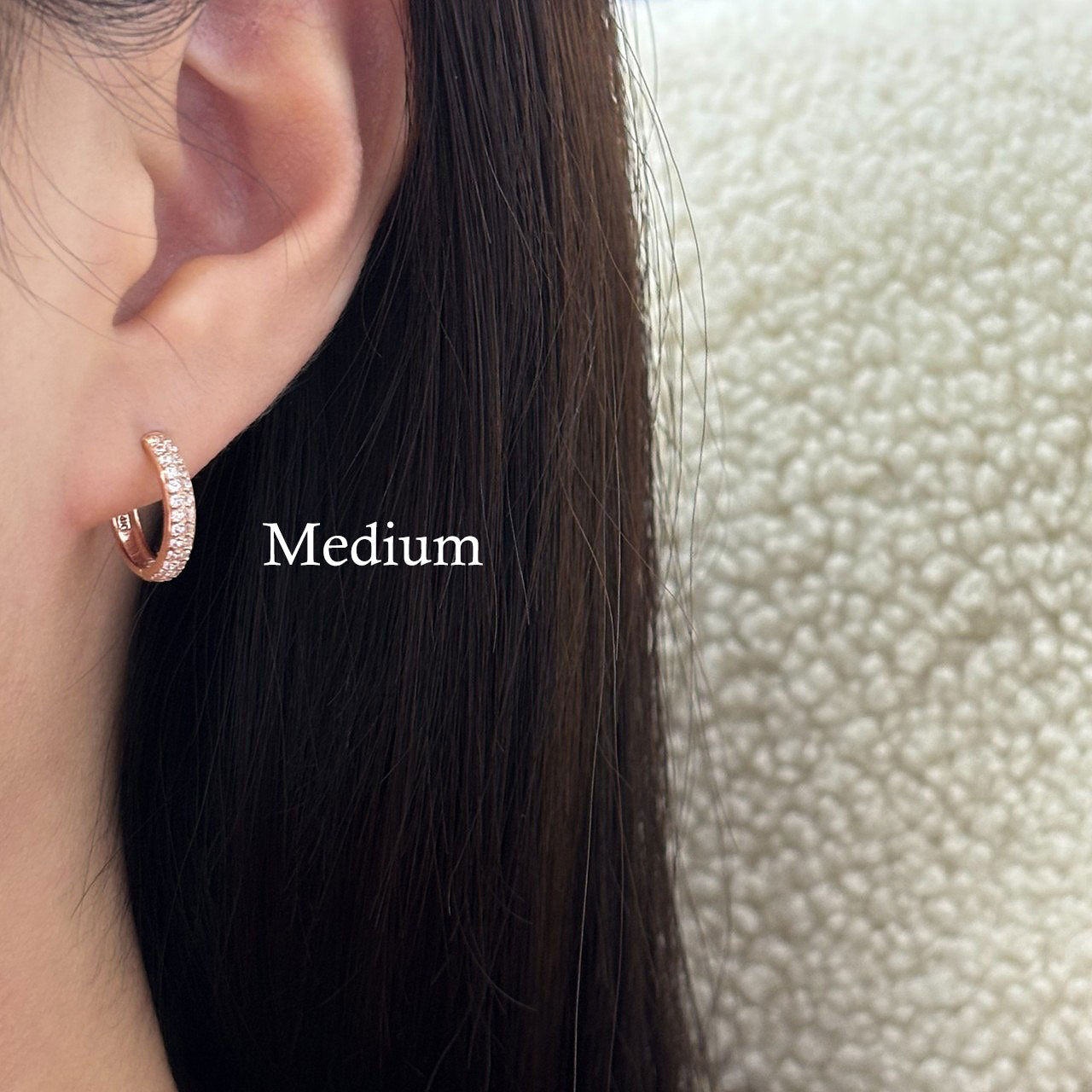 Pave Hoop Earrings