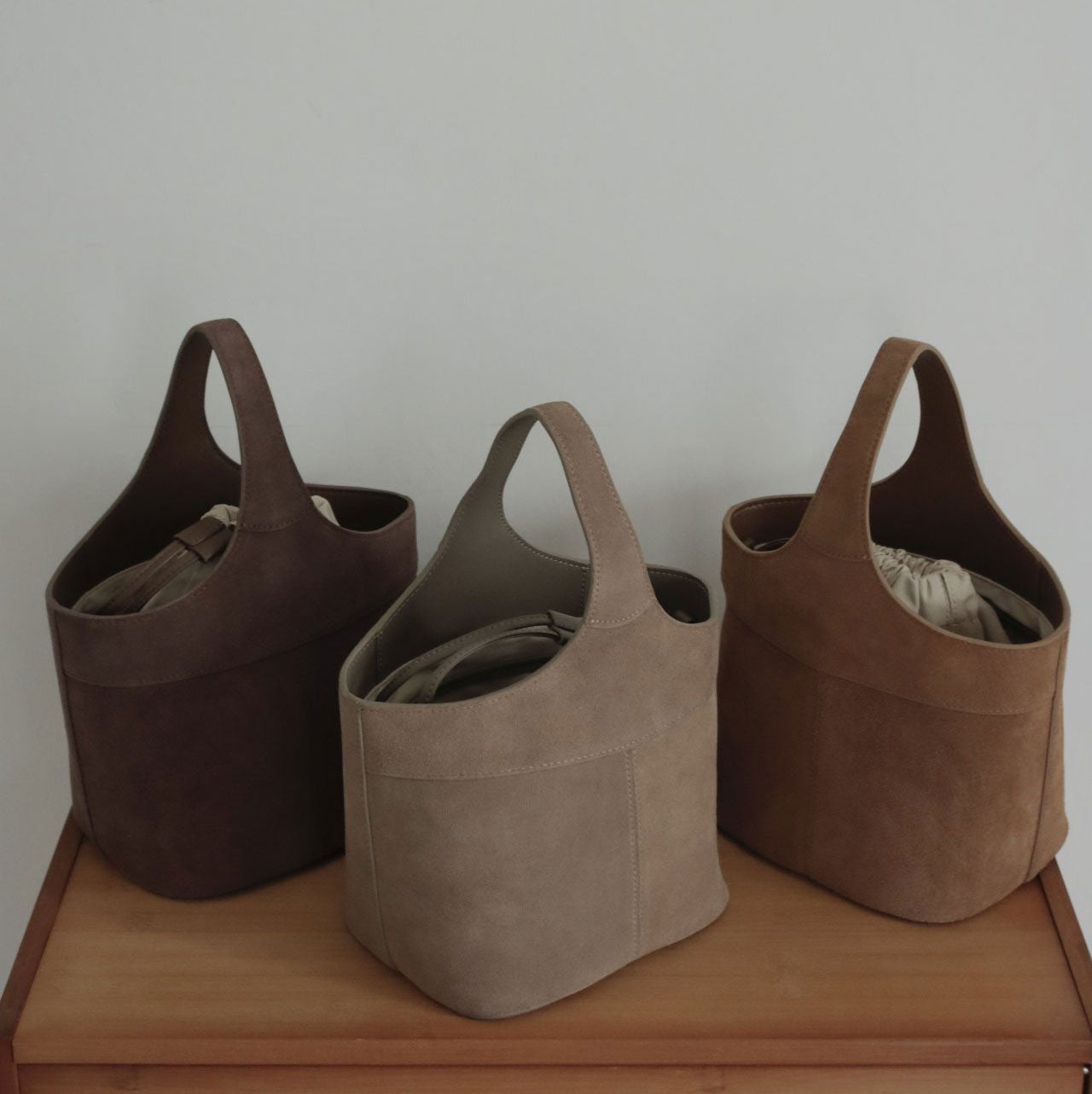 Suede Bucket Bag