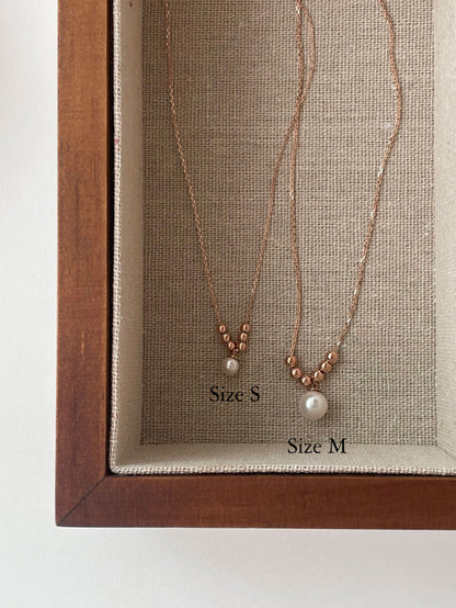 Beaded Ball Pearl Necklace