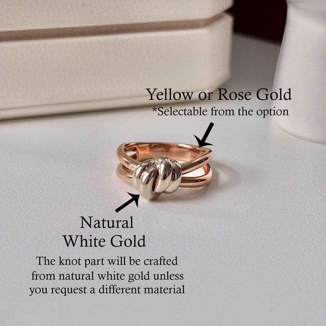 Two Tone Knot Ring