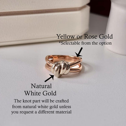 Two Tone Knot Ring