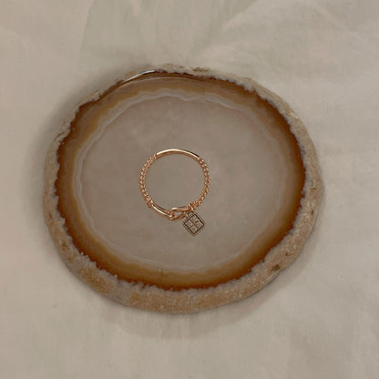 Square Charm Ring