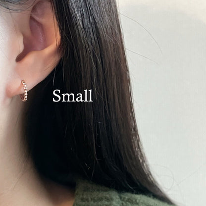 Beaded Huggie Earrings