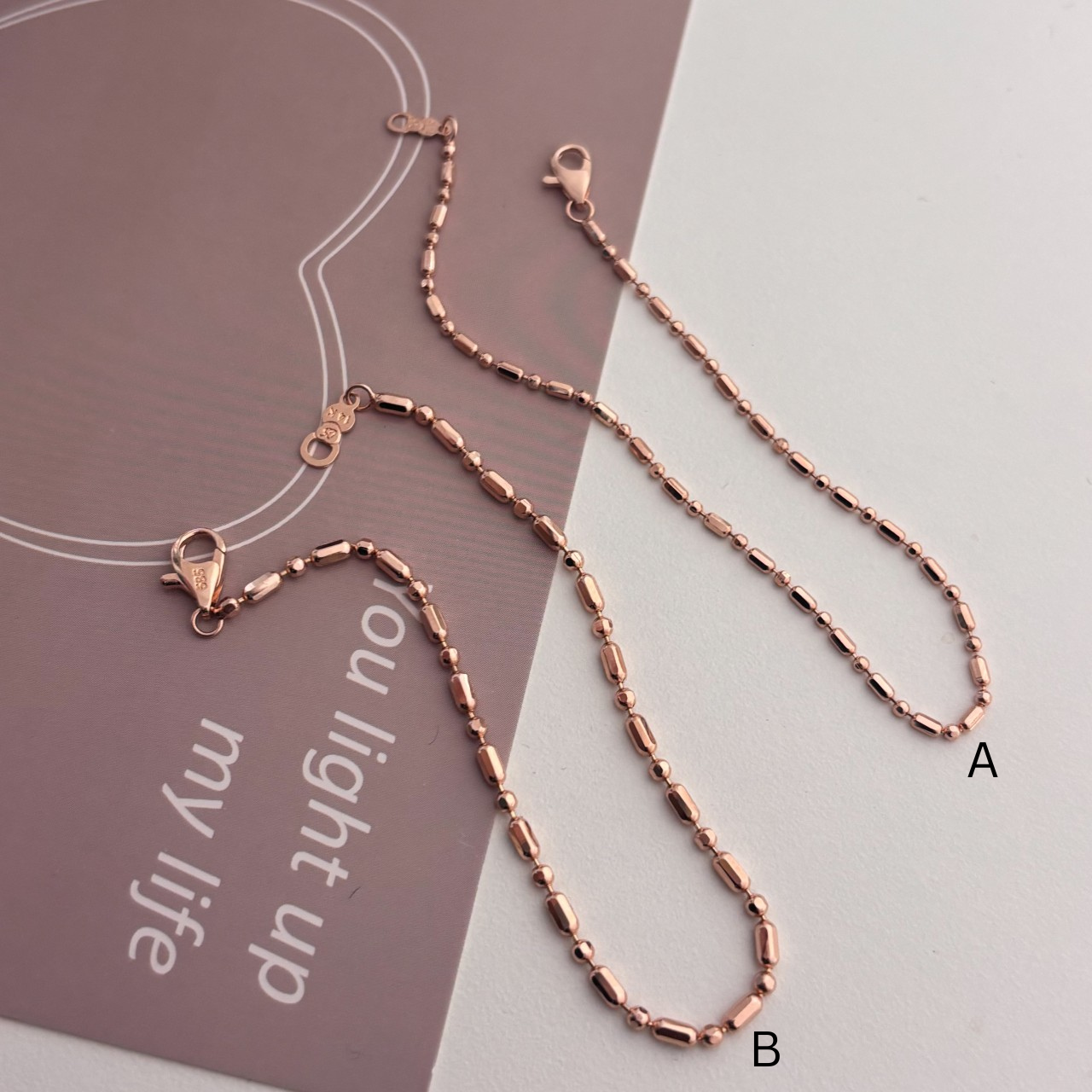 Bar and Ball Chain Bracelet