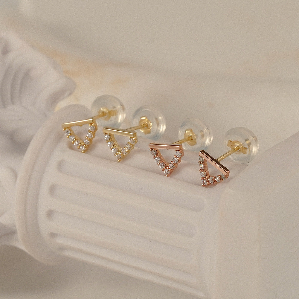 Triangle Stud Earrings