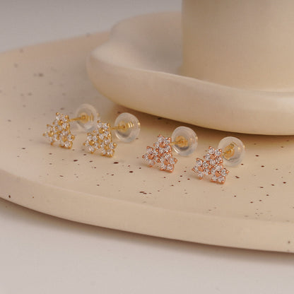 Flower Cluster Stud Earrings