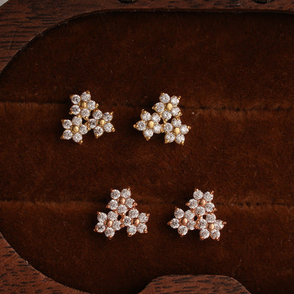 Flower Cluster Stud Earrings