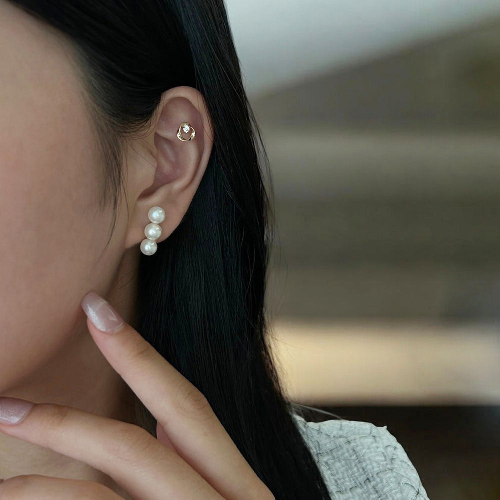 Triple Pearl Piercing