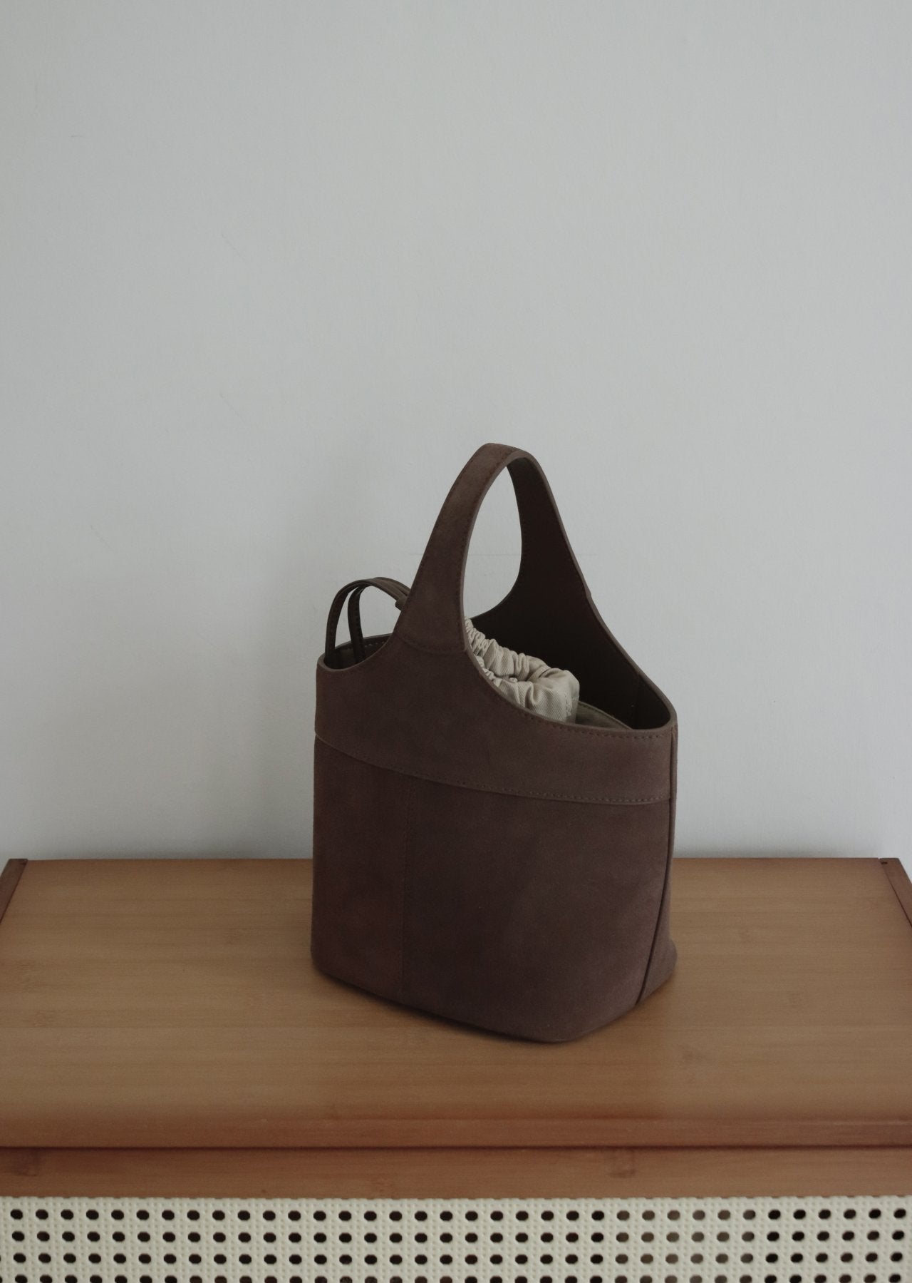 Suede Bucket Bag