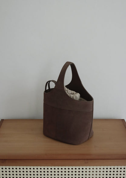 Suede Bucket Bag