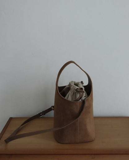 Suede Bucket Bag