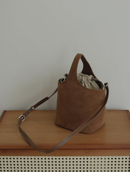 Suede Bucket Bag