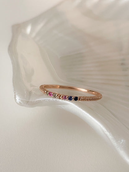 Multi Color Sapphire Ring