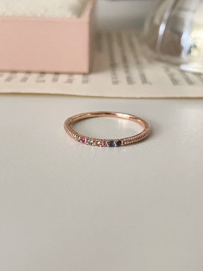 Multi Color Sapphire Ring