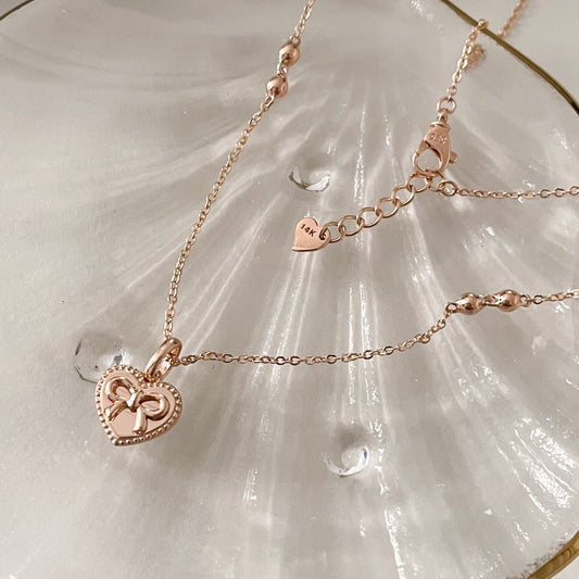 Ribbon Heart Necklace