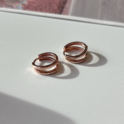 Split Huggie Hoop Earrings