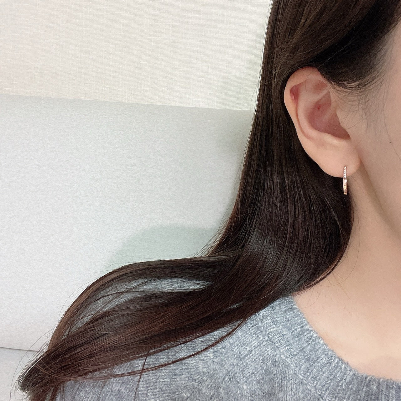 Rounded Square Huggie Earrings