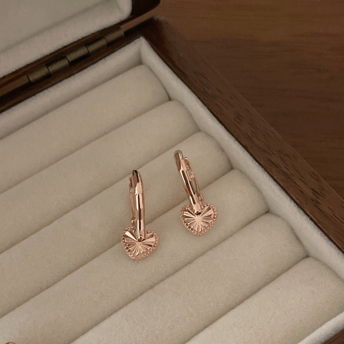Heart Huggie Earrings