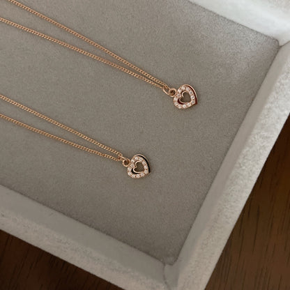 Heart Hollow Pendant Necklace