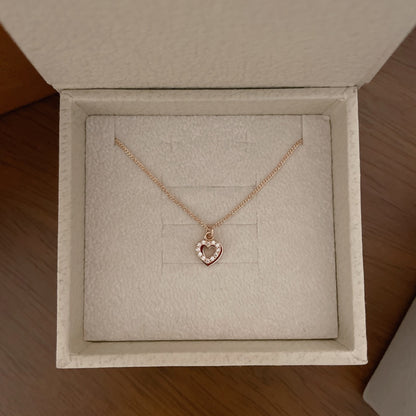 Heart Hollow Pendant Necklace