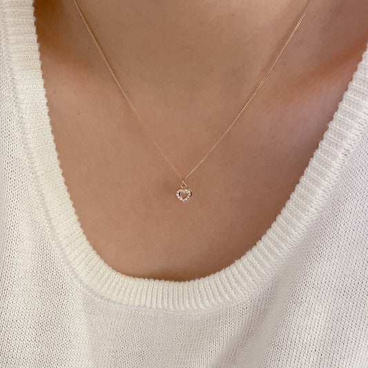 Heart Hollow Pendant Necklace