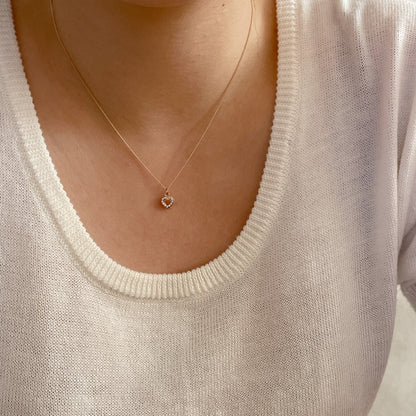 Heart Hollow Pendant Necklace