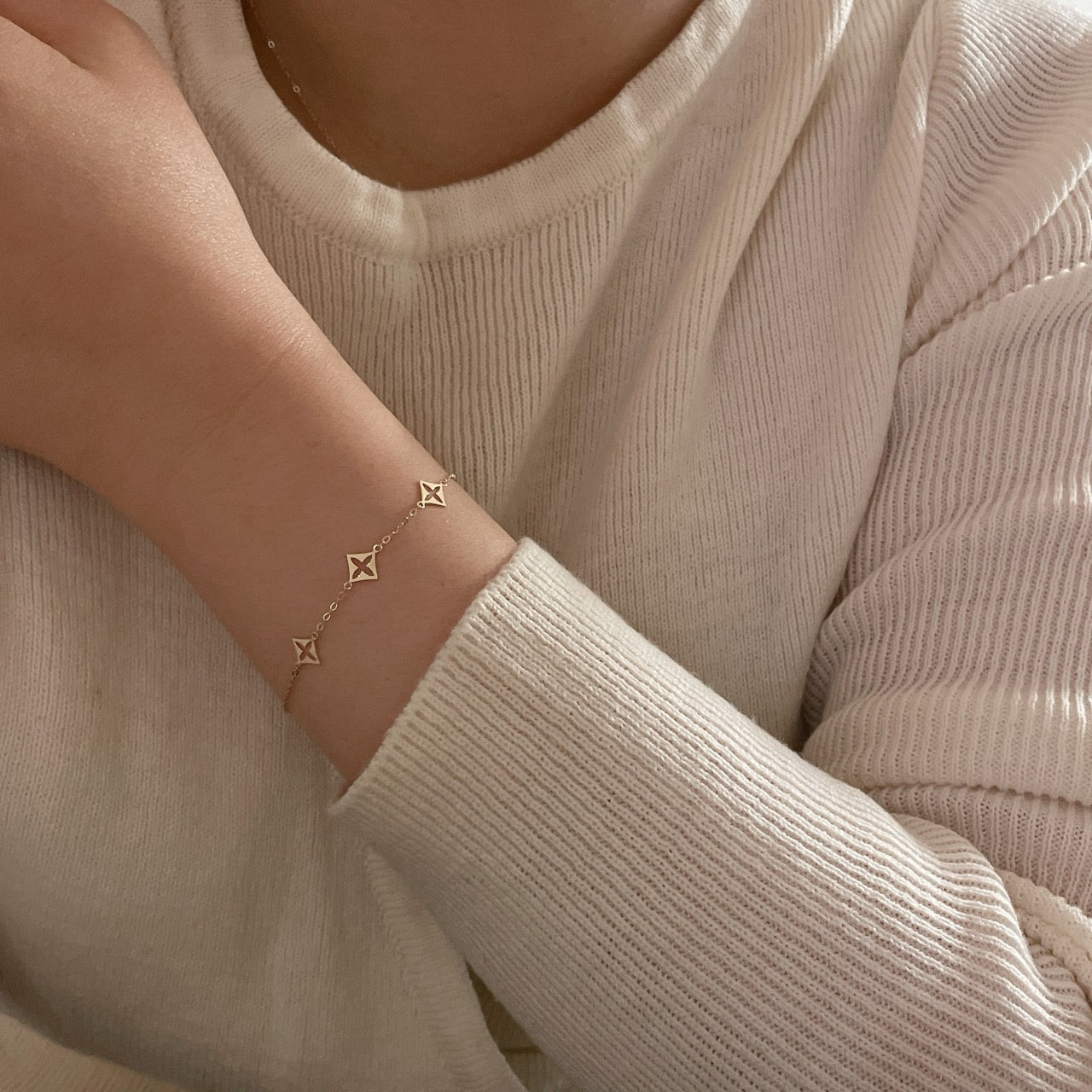 Rhombus Chain Bracelet