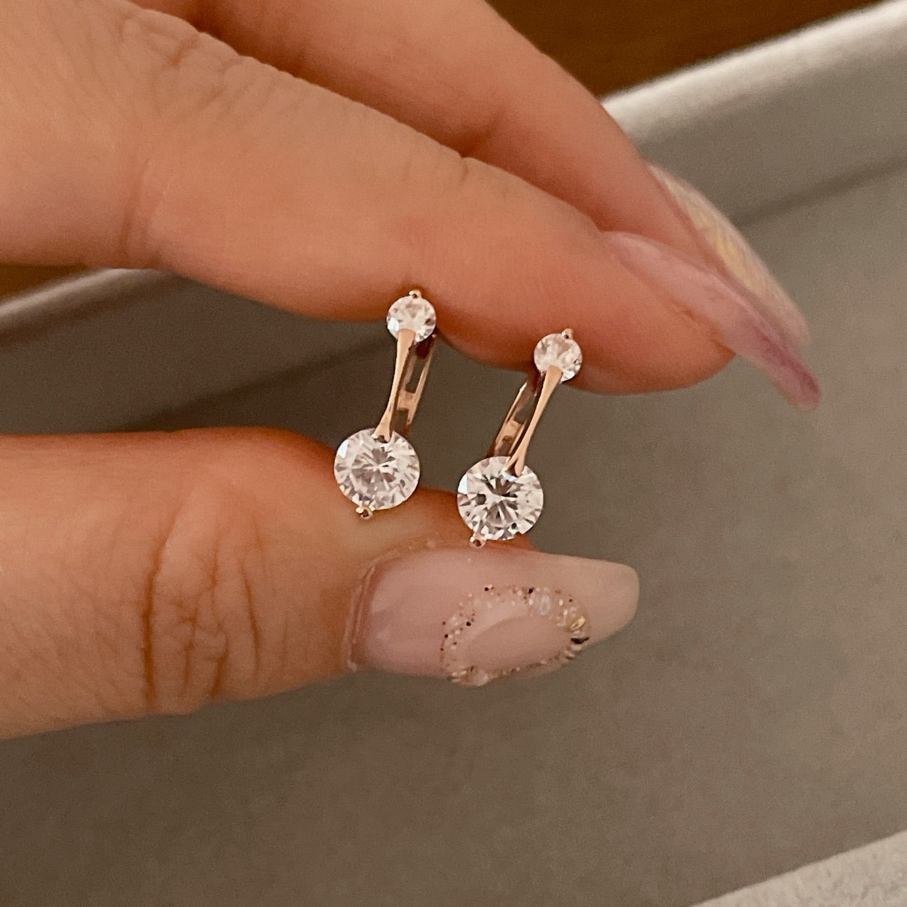 Double Point Hoop Earrings