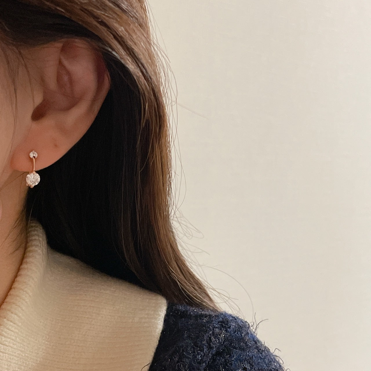 Double Point Hoop Earrings