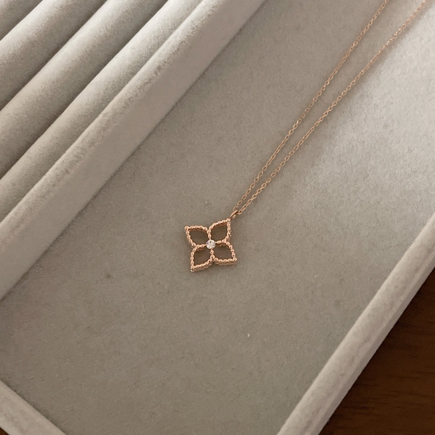 Diamond Flower Necklace