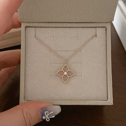 Diamond Flower Necklace