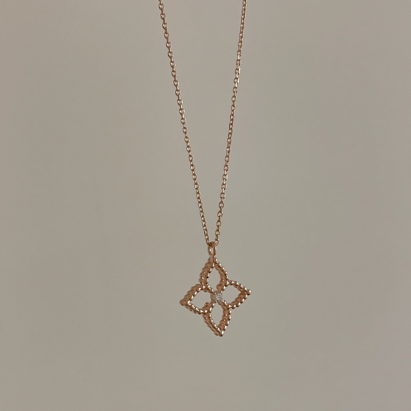 Diamond Flower Necklace