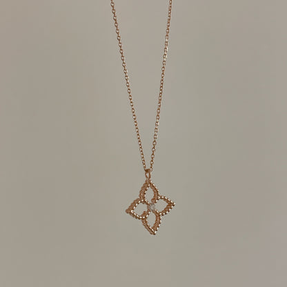 Diamond Flower Necklace